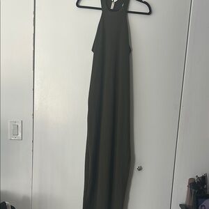 NEW Green Sleeveless Halter Maxi Sundress
